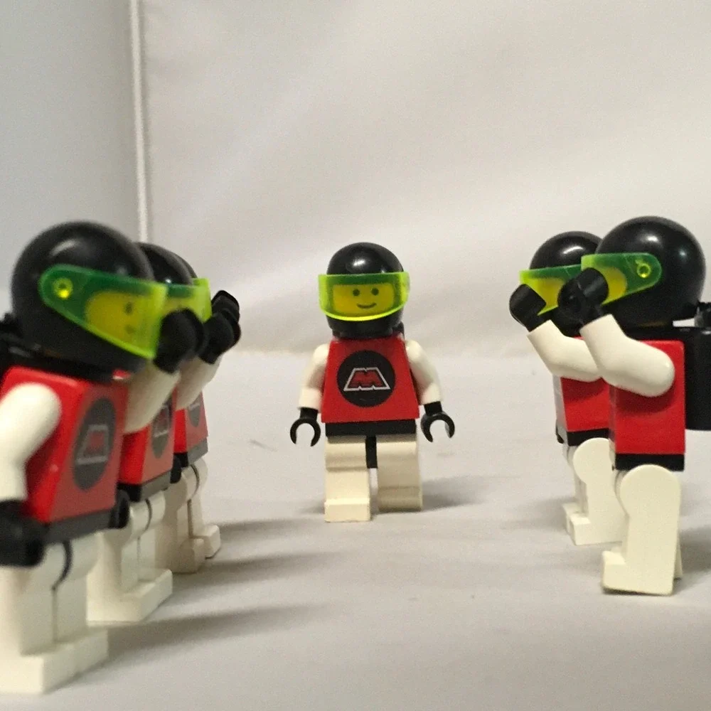 Space LEGO 6x M-Tron Minifigures Various Accessories Vintage